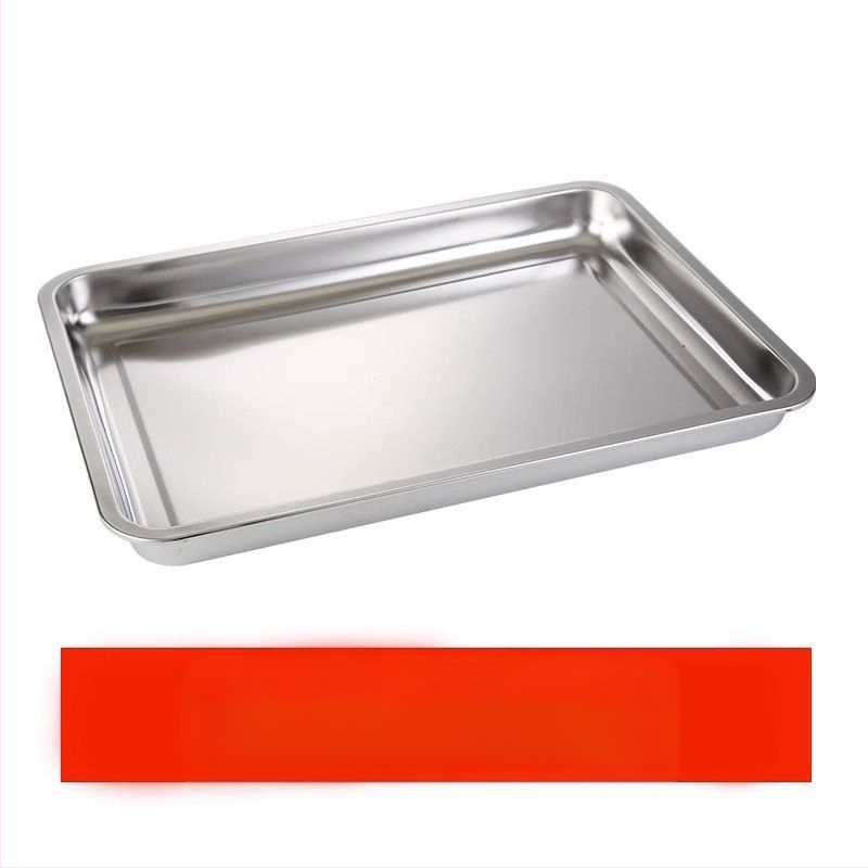 Komercinis nerūdijančio plieno kvadratinis padėklas su tinkleliu aliejaus kontrolei, filtravimo talpa vandens ir aliejui, maisto demonstravimui, kepimui ir prieskoniams