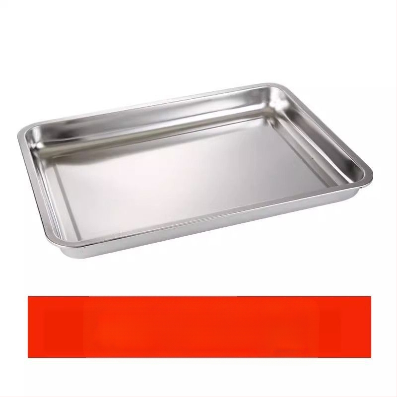 Komercinis nerūdijančio plieno kvadratinis padėklas su tinkleliu aliejaus kontrolei, filtravimo talpa vandens ir aliejui, maisto demonstravimui, kepimui ir prieskoniams