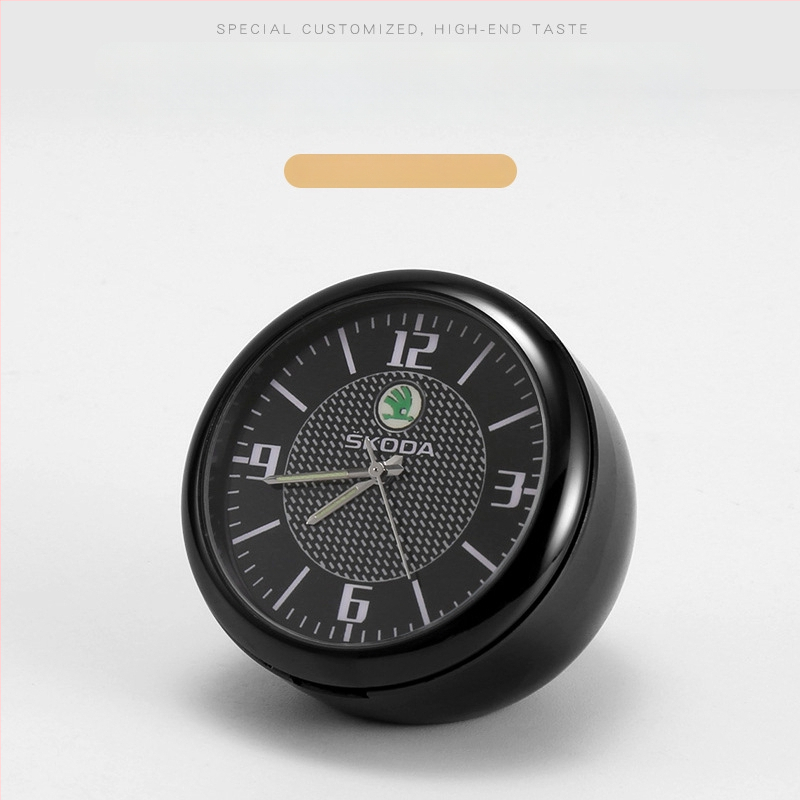 Automobilinis laikrodis su apšvietimu, skaitmeninis kvarcinis laikrodis, belaidis, metalinis korpusas, modelis 013, su logotipu spausdintu