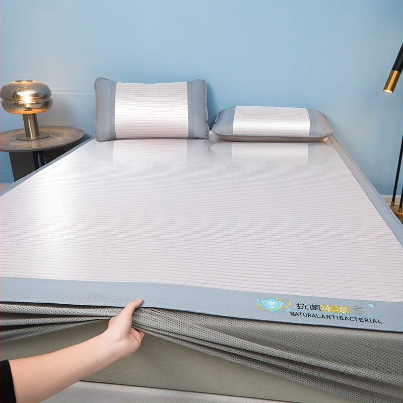 Rinkinys kilimėlių: antibakterinis ice-silk audinys, siuvinėjimas, skalbiamas, sulankstomas pritaikytas kilimėlis, viskozės pluoštas