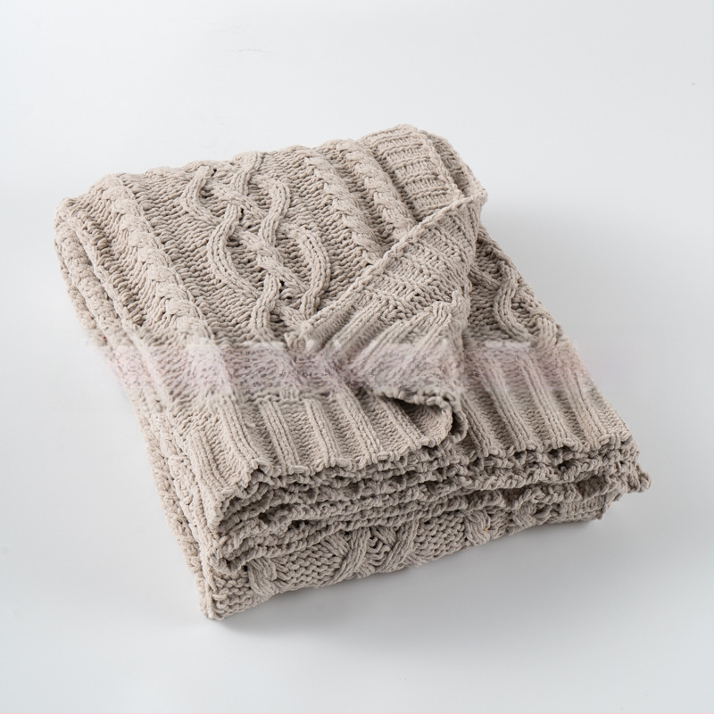 Chenille deka za kauč, polyester, težina oko 840 g, pogodno za sva godišnja doba, mogućnost prilagodbe