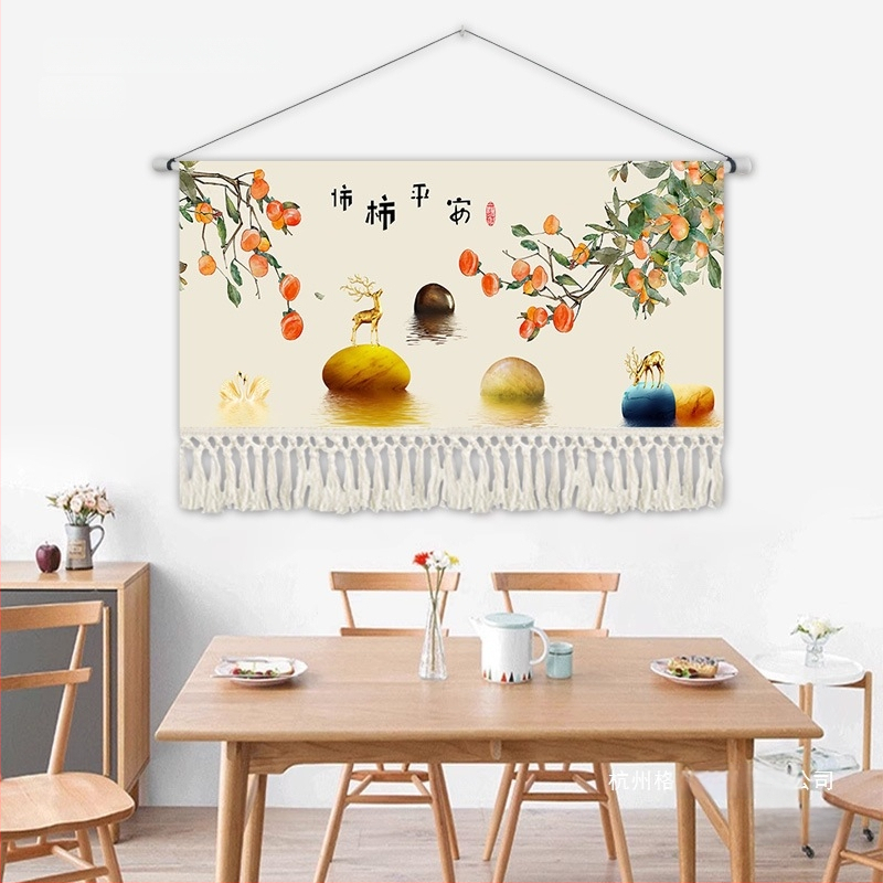 Gobelin od pamuk-blend materijala, strojno tkan, za dnevni boravak, novi kineski stil, pejzažni uzorak