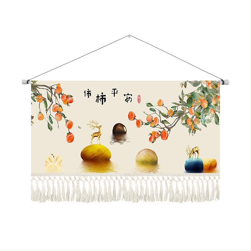 Gobelin od pamuk-blend materijala, strojno tkan, za dnevni boravak, novi kineski stil, pejzažni uzorak