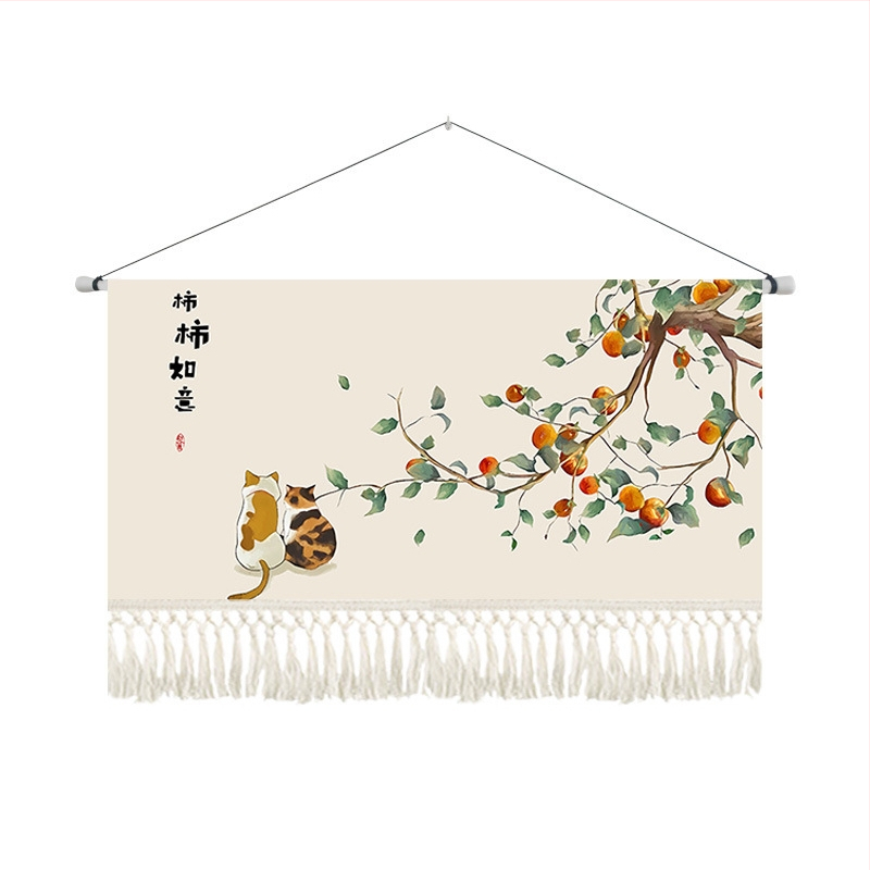 Gobelin od pamuk-blend materijala, strojno tkan, za dnevni boravak, novi kineski stil, pejzažni uzorak