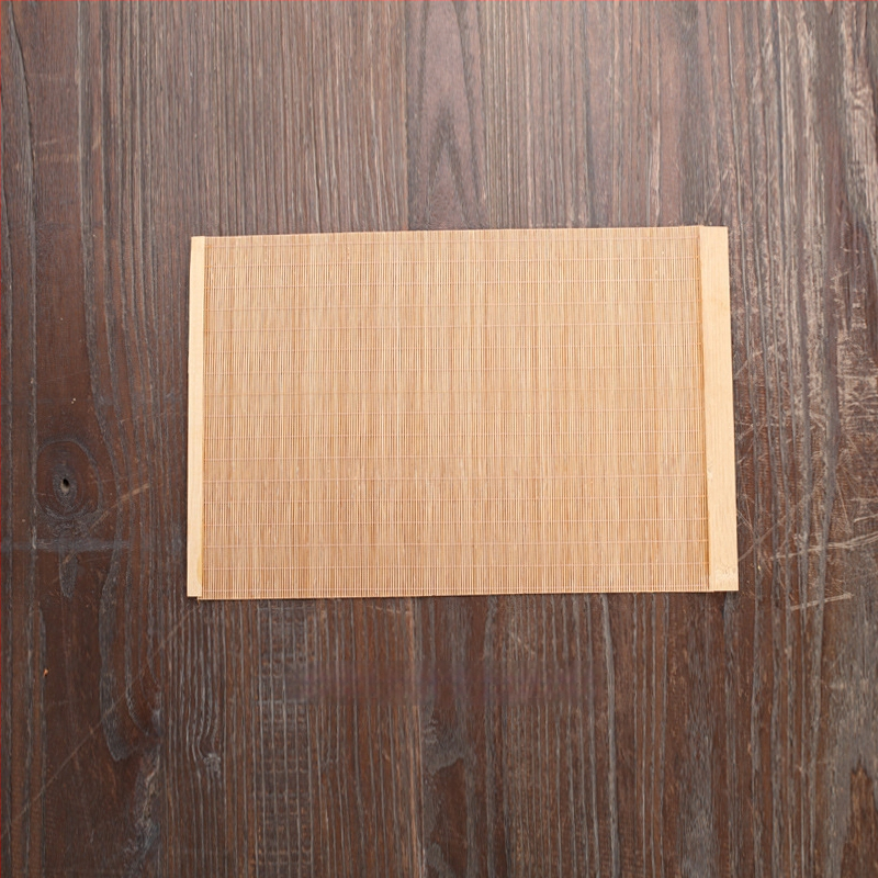 Μπαμπού ματ για τσάι με περιμετρικό ράψιμο, μόνωση τσαγιού, προσαρμογή με λογότυπο, κυκλοφορία 2024