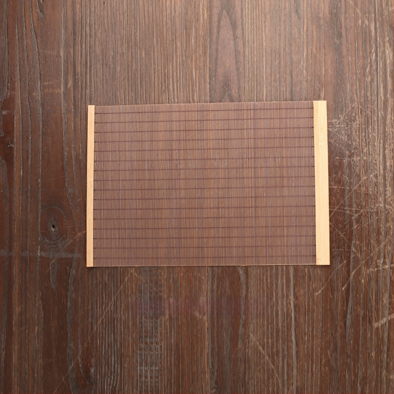 Μπαμπού ματ για τσάι με περιμετρικό ράψιμο, μόνωση τσαγιού, προσαρμογή με λογότυπο, κυκλοφορία 2024