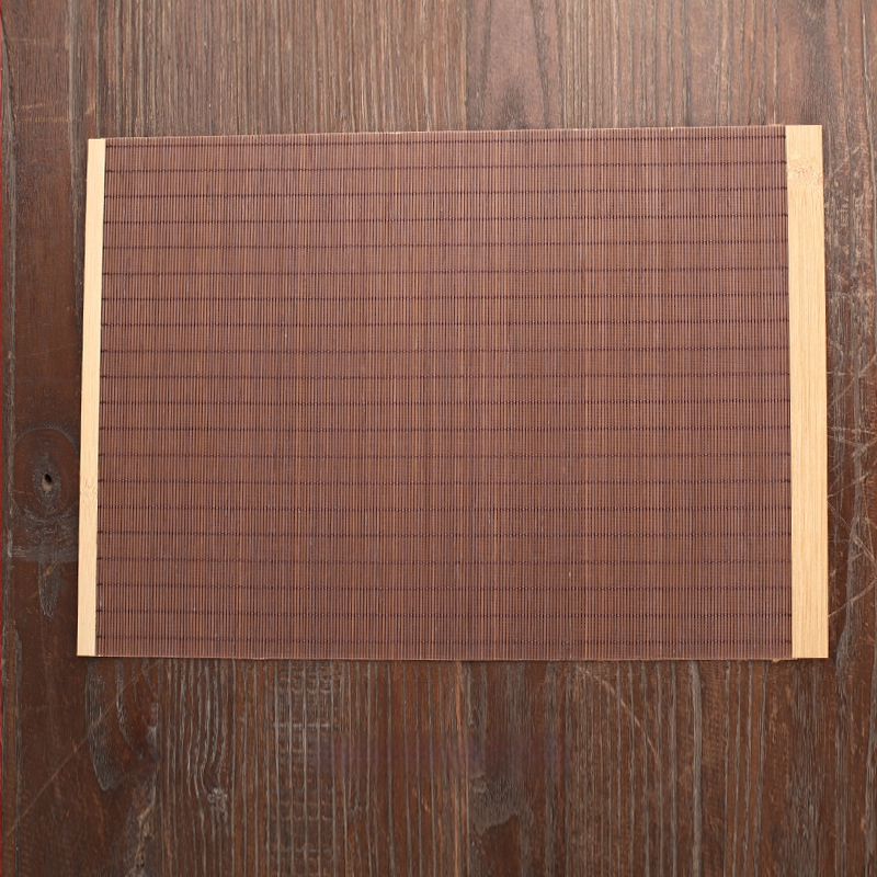 Μπαμπού ματ για τσάι με περιμετρικό ράψιμο, μόνωση τσαγιού, προσαρμογή με λογότυπο, κυκλοφορία 2024