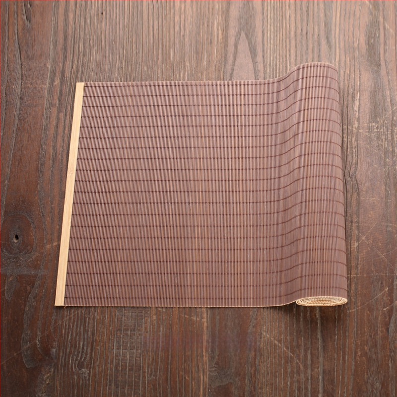 Μπαμπού ματ για τσάι με περιμετρικό ράψιμο, μόνωση τσαγιού, προσαρμογή με λογότυπο, κυκλοφορία 2024