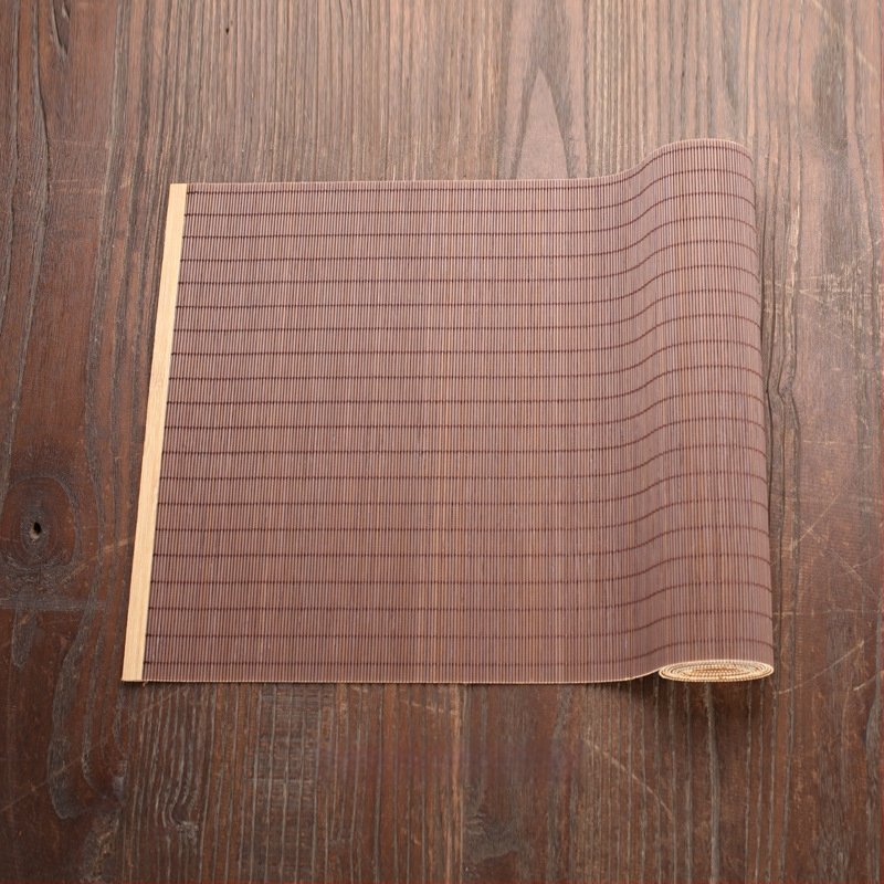 Μπαμπού ματ για τσάι με περιμετρικό ράψιμο, μόνωση τσαγιού, προσαρμογή με λογότυπο, κυκλοφορία 2024