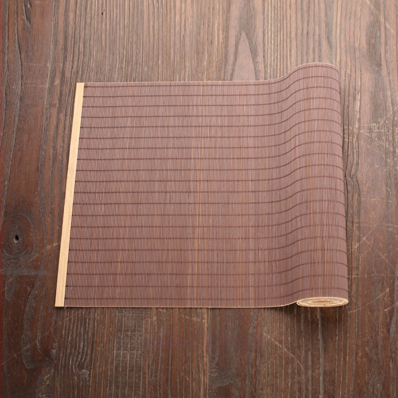 Μπαμπού ματ για τσάι με περιμετρικό ράψιμο, μόνωση τσαγιού, προσαρμογή με λογότυπο, κυκλοφορία 2024