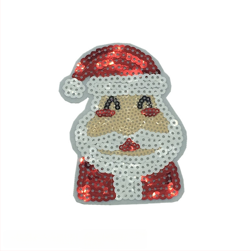 Снежен човек апликация – бродерия с мъниста и пайети за коледна украса, DIY аксесоари (Материал: бродерия с мъниста и пайети; Приложение: Друго; Марка: Друго)