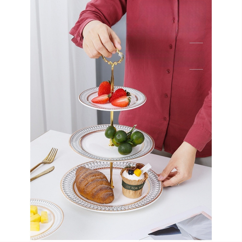 Gyümölcskosár kijelző állvány - többszintes desszert és sütemény tároló, modern egyszerű stílus, Unique márka, 2023-ban bemutatva, licenc Guangdong xk16-204-01508