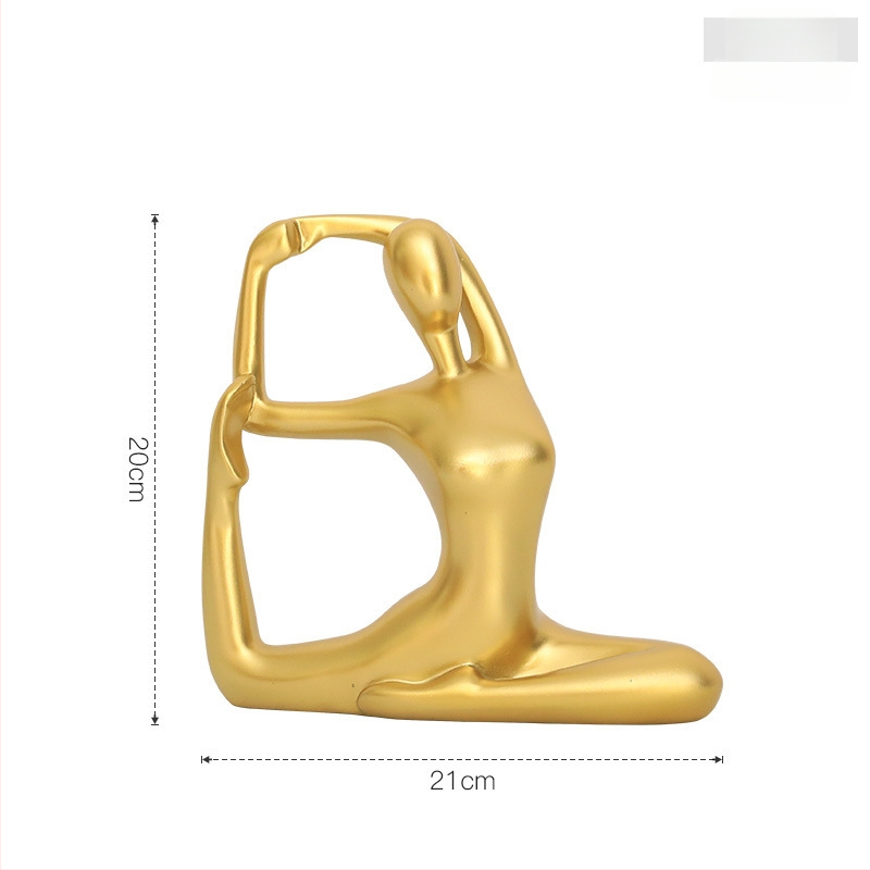 Wei Qian Műgyanta figurák – Dekoratív figurák vitrint és TV-szekrényhez, skandináv stílusú könnyed luxus