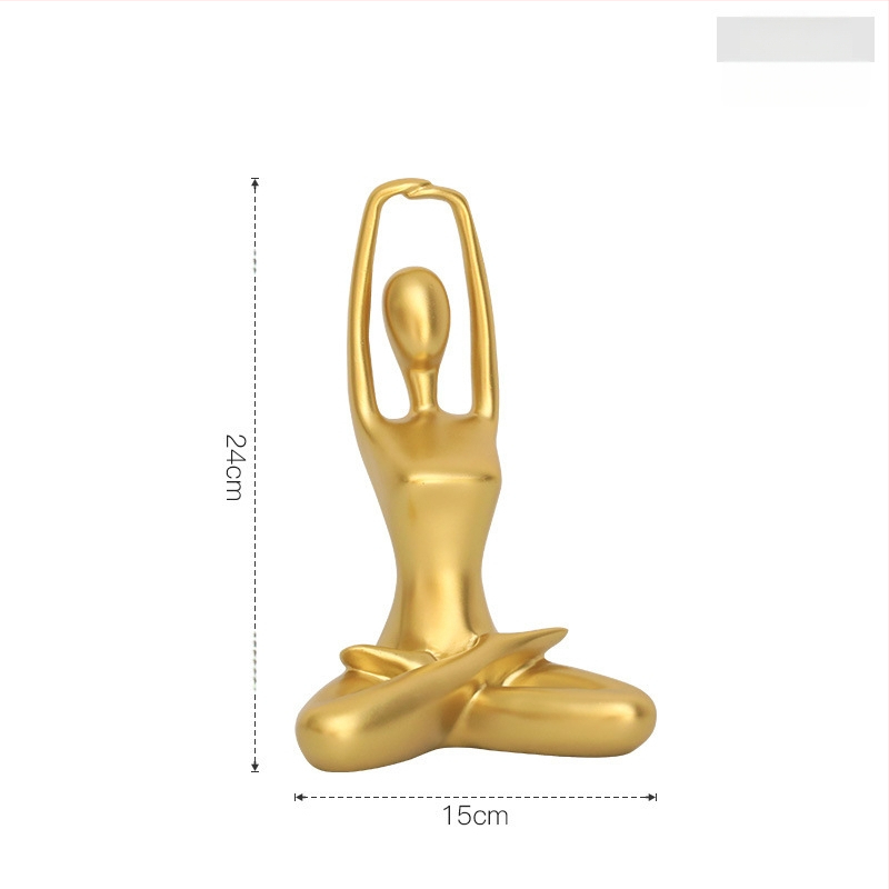 Wei Qian Műgyanta figurák – Dekoratív figurák vitrint és TV-szekrényhez, skandináv stílusú könnyed luxus