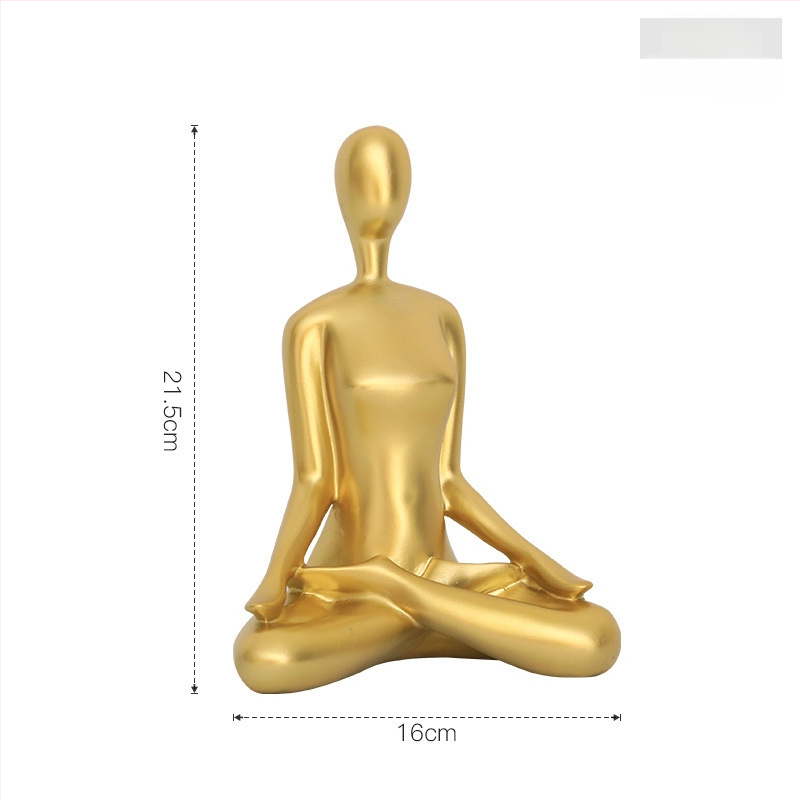 Wei Qian Műgyanta figurák – Dekoratív figurák vitrint és TV-szekrényhez, skandináv stílusú könnyed luxus