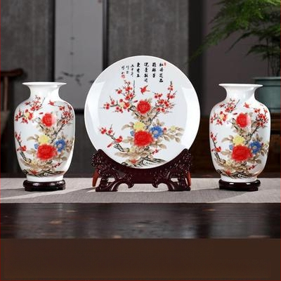 Tryjų porcelaninių vazonų rinkinys Hao Han, kinų stiliaus namų dekoras svetainei