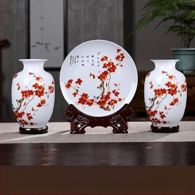 Tryjų porcelaninių vazonų rinkinys Hao Han, kinų stiliaus namų dekoras svetainei