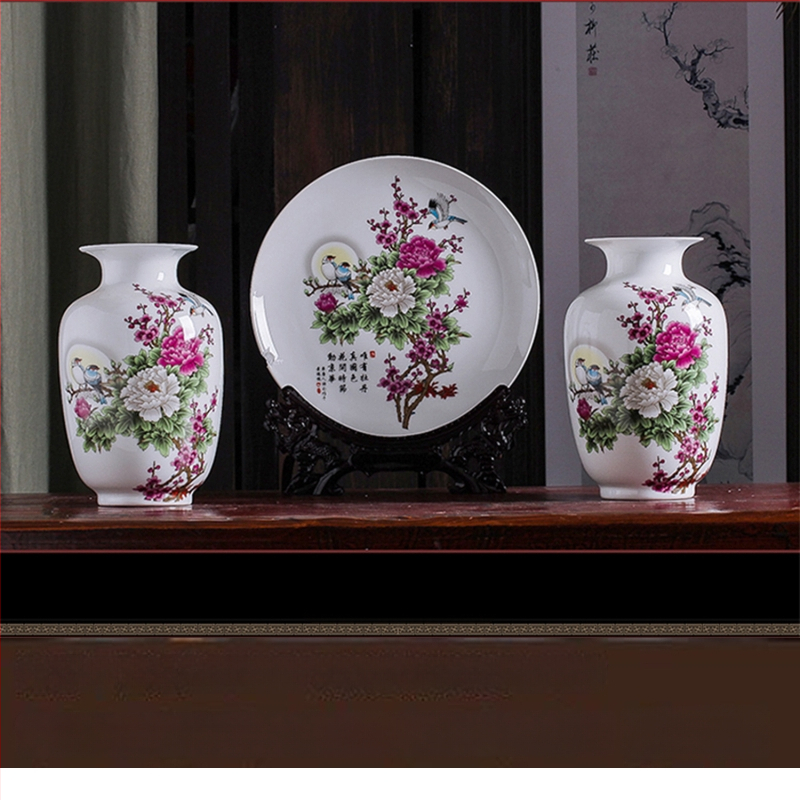 Tryjų porcelaninių vazonų rinkinys Hao Han, kinų stiliaus namų dekoras svetainei