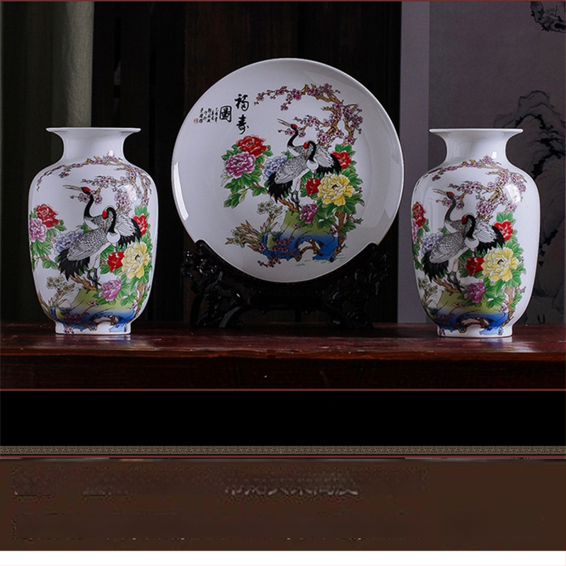 Tryjų porcelaninių vazonų rinkinys Hao Han, kinų stiliaus namų dekoras svetainei