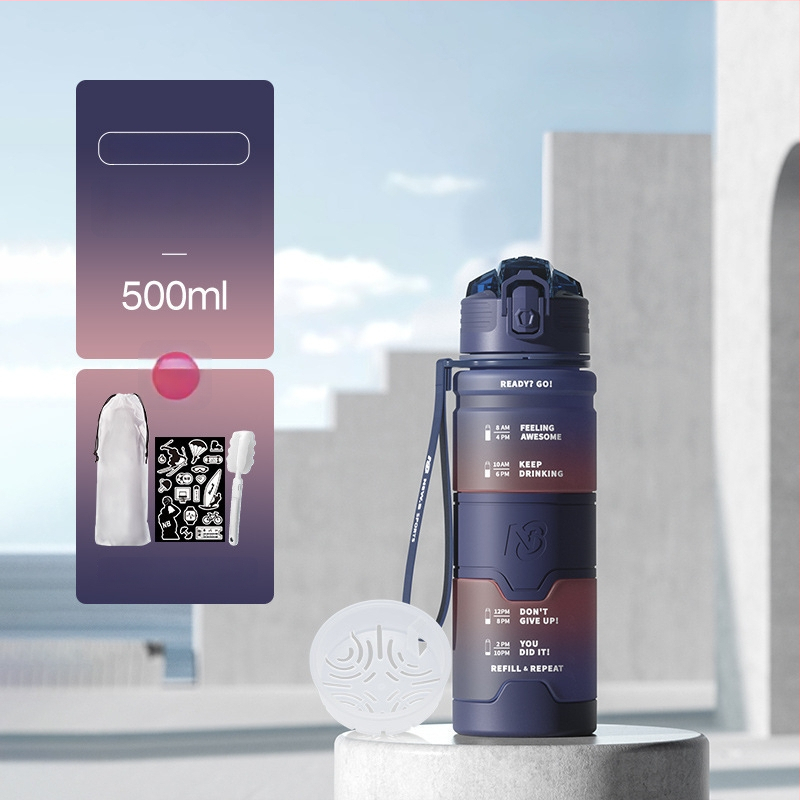 Αθλητικό μπουκάλι νερού Tritan, καθολικού στυλ, της Step firmly, για προπόνηση και εξωτερικές δραστηριότητες