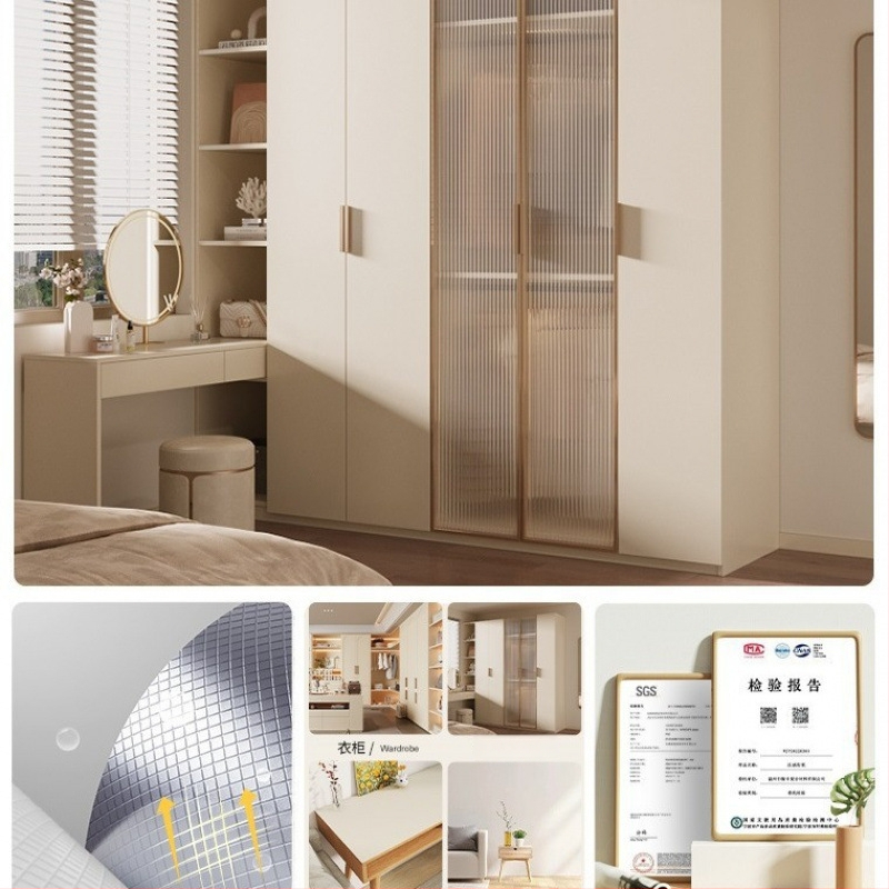 PVC антибактериален стенен стикер за вътрешността на гардероба, 1 бр., Zhuanhe, стил прост и модерен