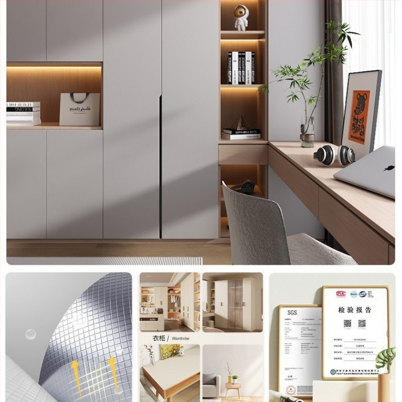 PVC антибактериален стенен стикер за вътрешността на гардероба, 1 бр., Zhuanhe, стил прост и модерен