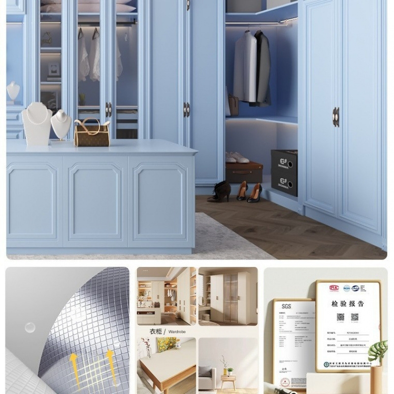 PVC антибактериален стенен стикер за вътрешността на гардероба, 1 бр., Zhuanhe, стил прост и модерен