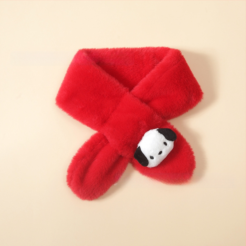 Vaikų šalikėlis – animacinio rašto, stačiakampis, megztas, žiemai šildo