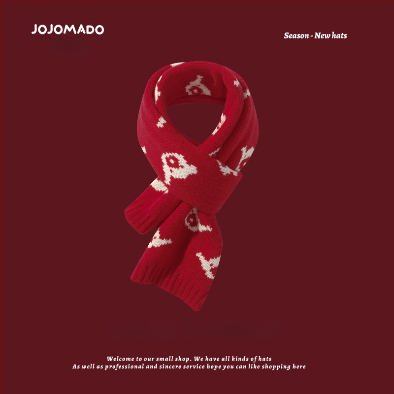 Kašmyro skara su kiškių raštu, warp knitting technologija, plotis 8,5 cm, unisex, vidutinio ilgio