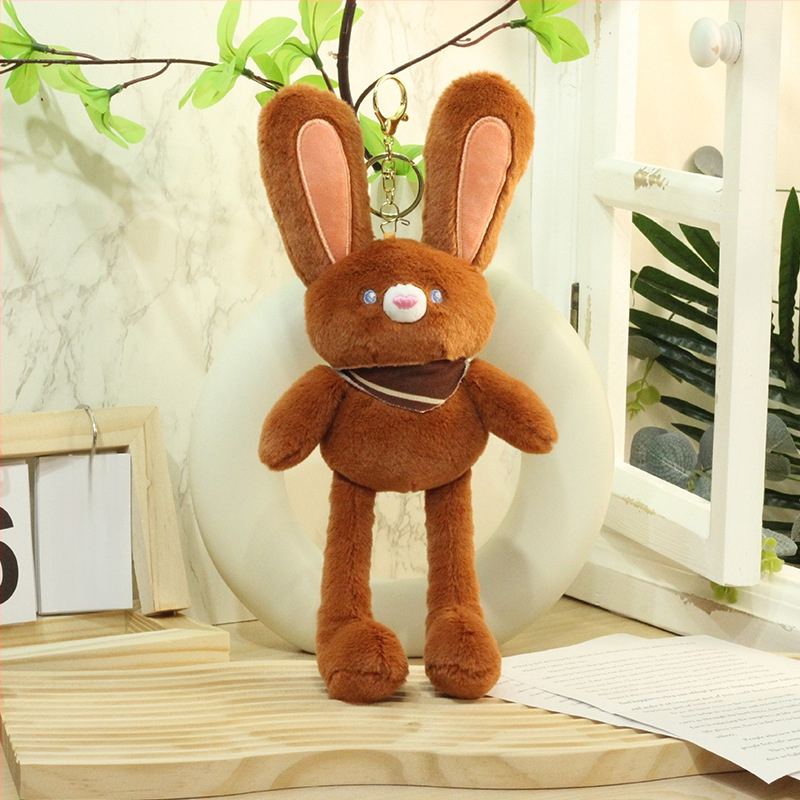 Πολυλειτουργικό λαγουδάκι plush παιχνίδι με τραβώμενα αυτιά, μπρελόκ και κρεμαστό, κοντό βελούδινο ύφασμα, προσαρμογή ανά σχέδιο, για ηλικίες 7–14 ετών