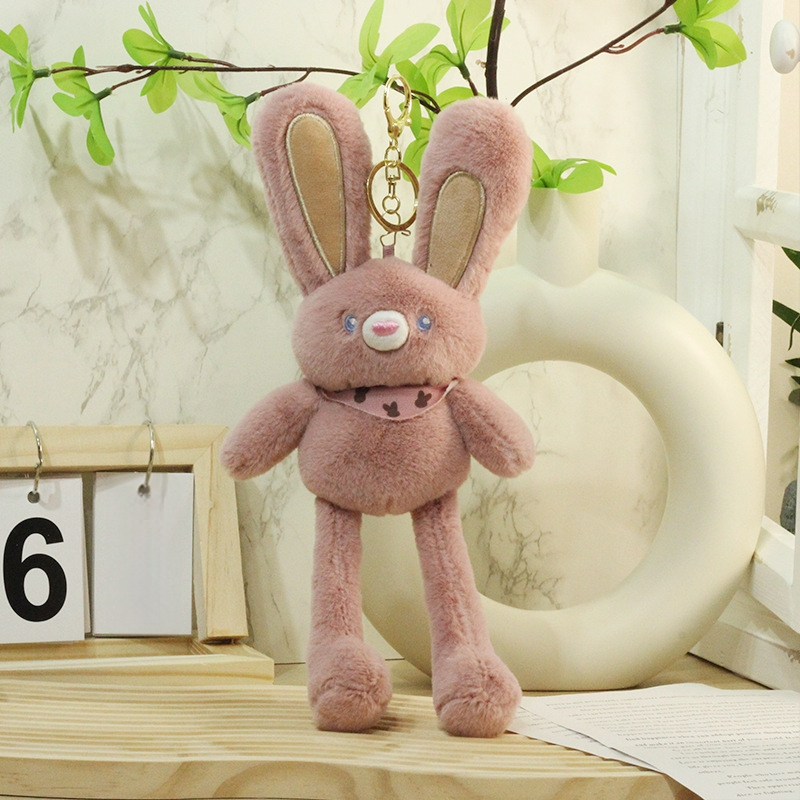 Πολυλειτουργικό λαγουδάκι plush παιχνίδι με τραβώμενα αυτιά, μπρελόκ και κρεμαστό, κοντό βελούδινο ύφασμα, προσαρμογή ανά σχέδιο, για ηλικίες 7–14 ετών