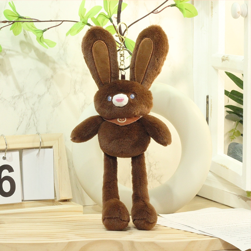 Πολυλειτουργικό λαγουδάκι plush παιχνίδι με τραβώμενα αυτιά, μπρελόκ και κρεμαστό, κοντό βελούδινο ύφασμα, προσαρμογή ανά σχέδιο, για ηλικίες 7–14 ετών