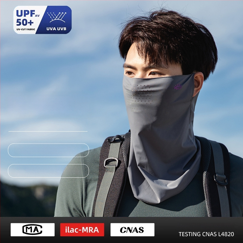 Muška ljetna maska za lice s UV zaštitom — otpornost na prašinu, poliester vlakno, stil nacionalnog vjetra