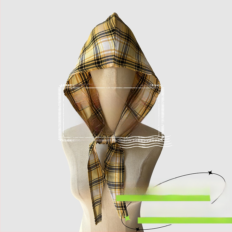 Аксесоари за глава: качулков шал, ретро японски стил, унисекс, памук