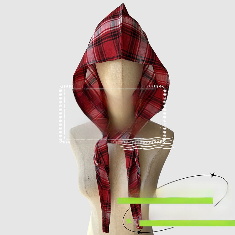 Аксесоари за глава: качулков шал, ретро японски стил, унисекс, памук