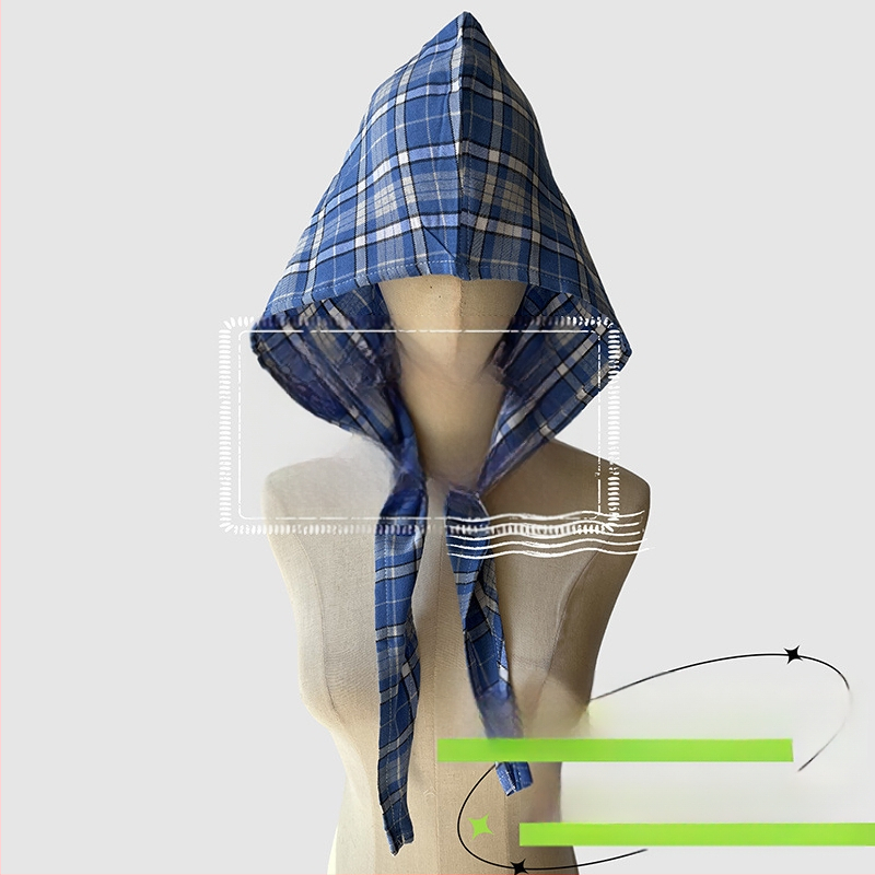 Аксесоари за глава: качулков шал, ретро японски стил, унисекс, памук