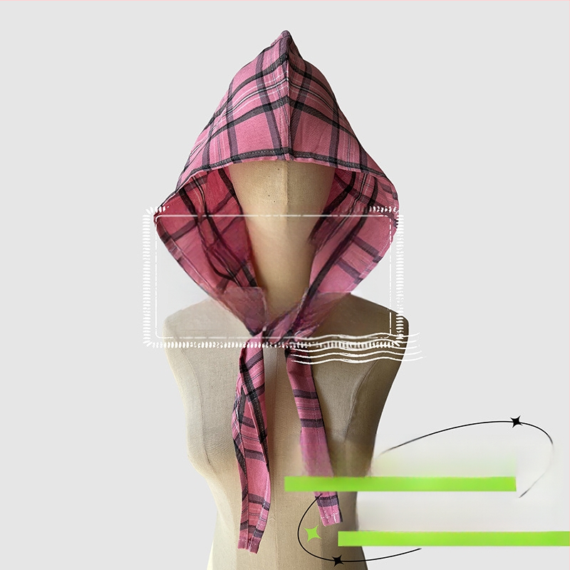 Аксесоари за глава: качулков шал, ретро японски стил, унисекс, памук