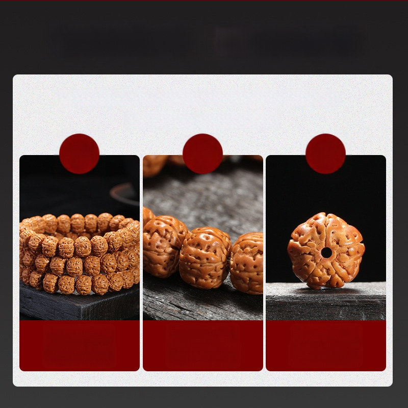 Bodhi sēklu rokassprādze - roku darbs, universāla, 18 gab., Birmas izcelsme, 2024. gada vasara