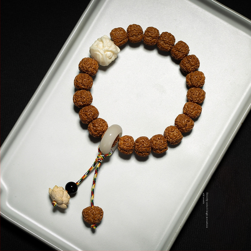 Bodhi sēklu rokassprādze - roku darbs, universāla, 18 gab., Birmas izcelsme, 2024. gada vasara