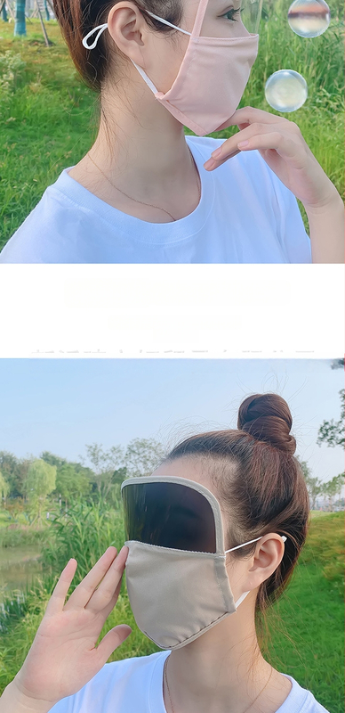 Viso veido saulės apsaugos veido kaukė, medvilnės medžiaga, pakabinamas ausims dizainas, pritaikomas spaudinimas, spausdintas logotipas, visos sezonos, unisex