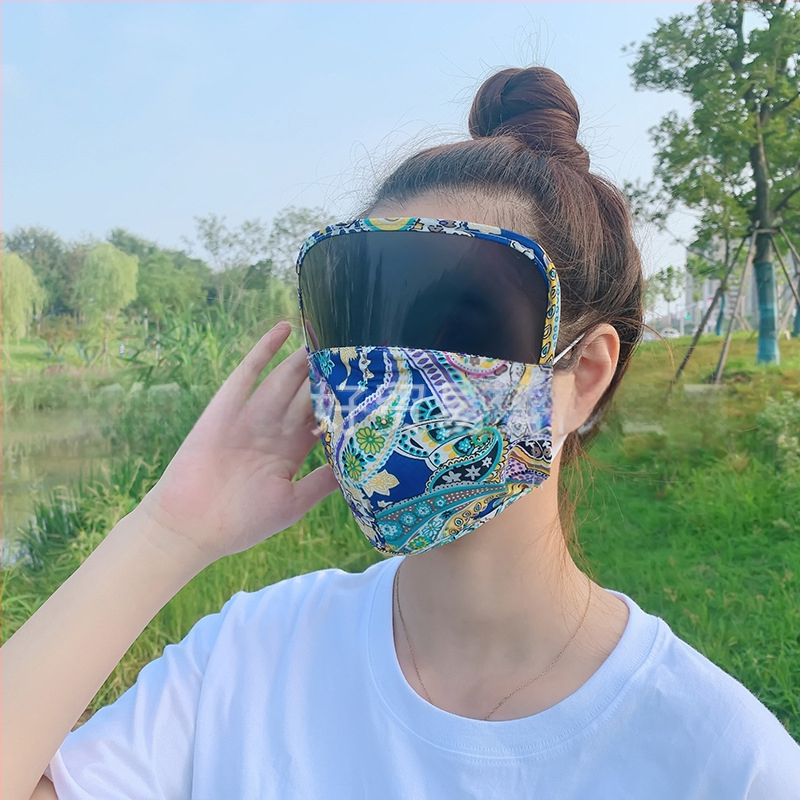 Viso veido saulės apsaugos veido kaukė, medvilnės medžiaga, pakabinamas ausims dizainas, pritaikomas spaudinimas, spausdintas logotipas, visos sezonos, unisex