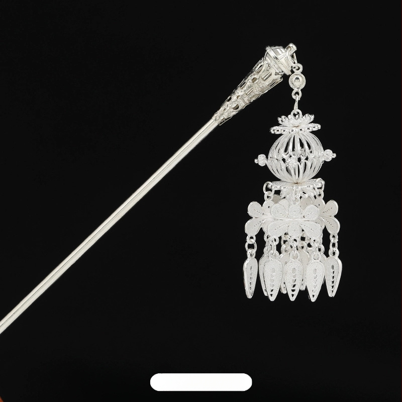 Metāla matu spraudnis etniskā stilā ar ziedu dizainu - galvas rotai, nacionālais stils, 2023 pavasaris