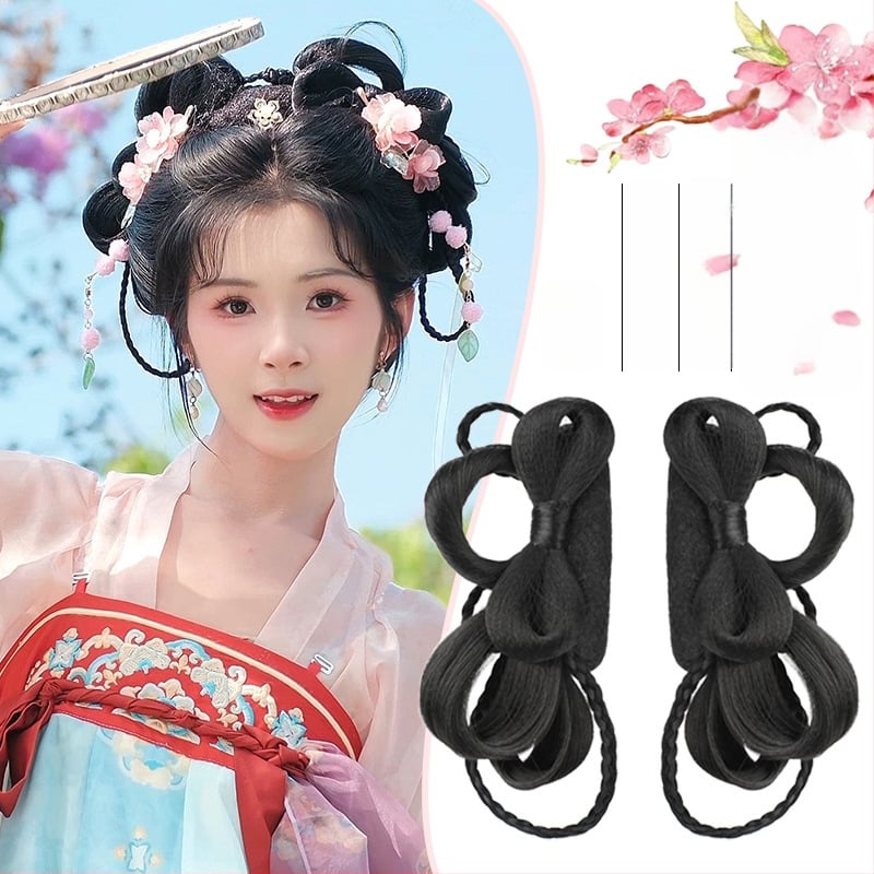 Klasiskā Han dinastijas meitenes parūka, īsa, no vietējās zīdes, palielina apjomu, nav krāsojama vai perm