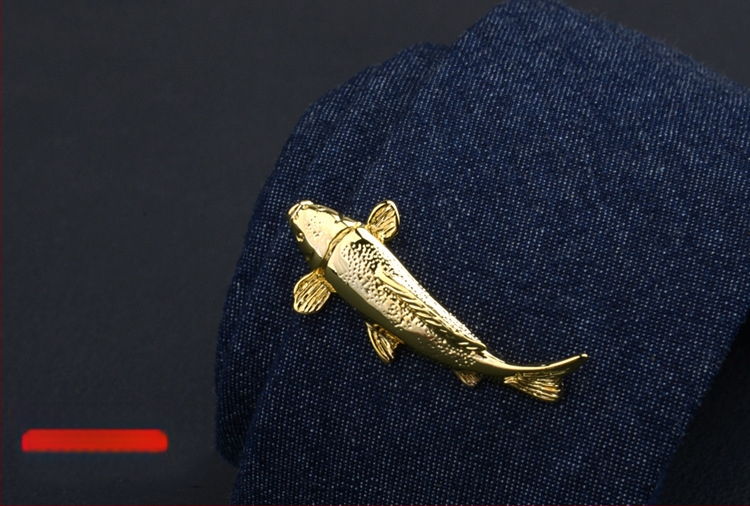 Мъжки клип за вратовръзка с дизайн на цвете за яка, персонализирана обработка, индивидуално опаковано