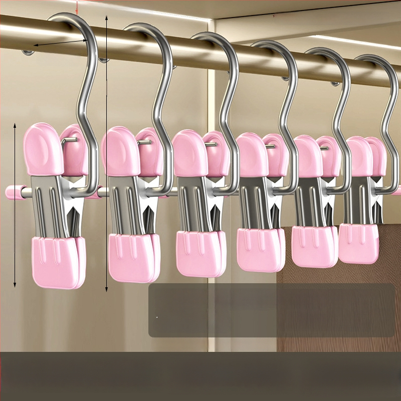 Nerūsējošā tērauda žāvēšanas skava ar āķi – daudzfunkcionāla skava biksēm, zeķēm un kreklām