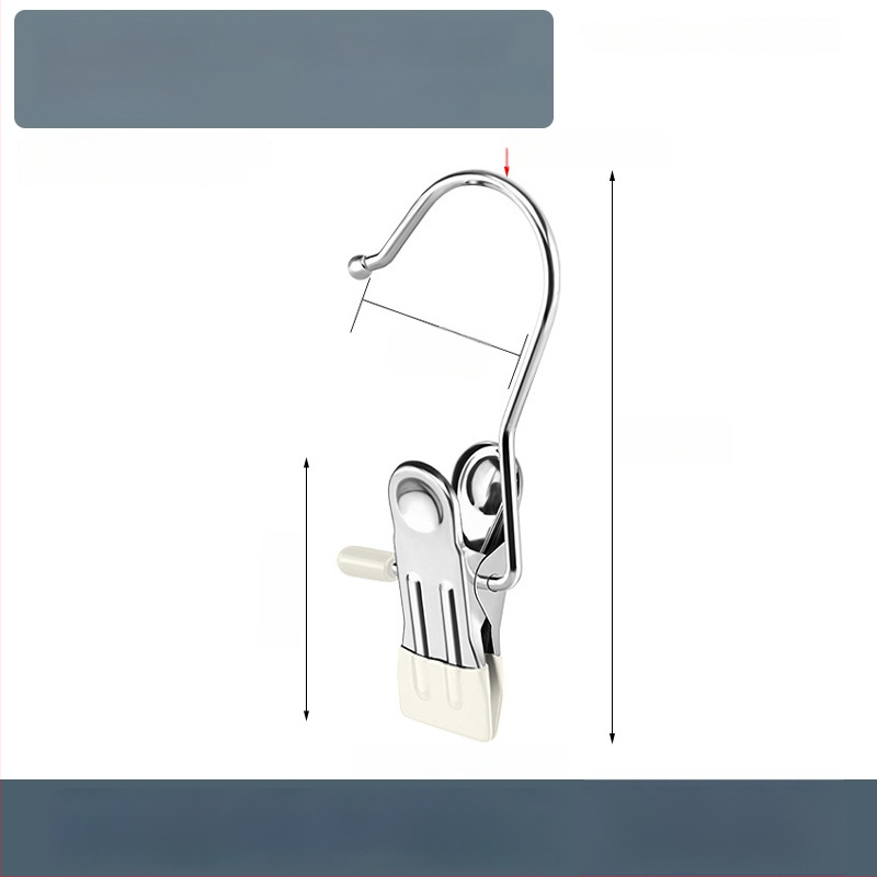 Nerūsējošā tērauda žāvēšanas skava ar āķi – daudzfunkcionāla skava biksēm, zeķēm un kreklām