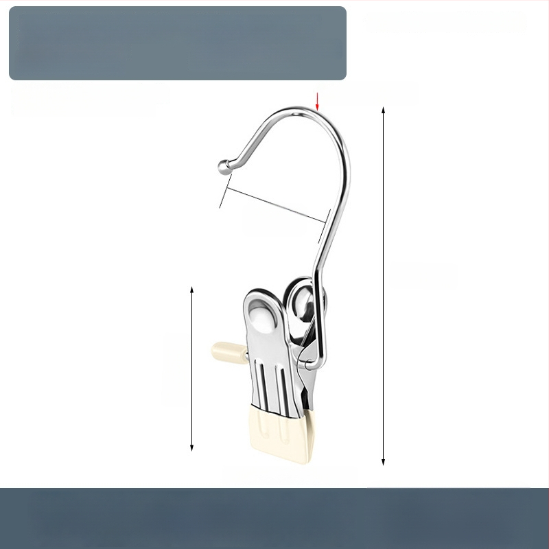Nerūsējošā tērauda žāvēšanas skava ar āķi – daudzfunkcionāla skava biksēm, zeķēm un kreklām
