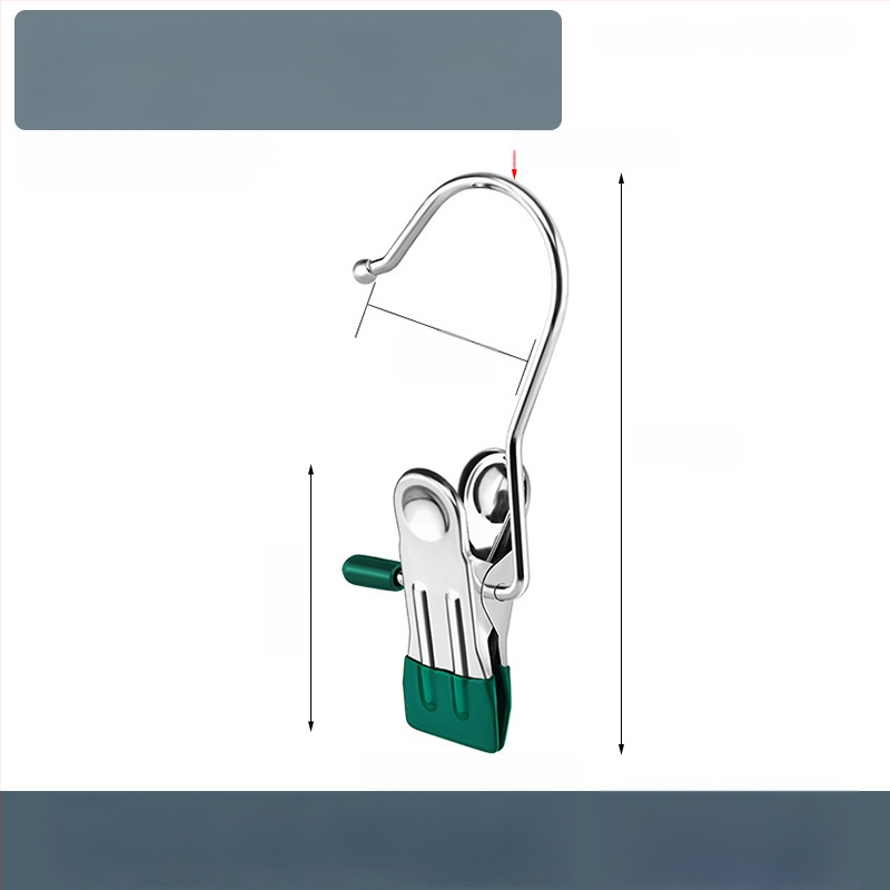 Nerūsējošā tērauda žāvēšanas skava ar āķi – daudzfunkcionāla skava biksēm, zeķēm un kreklām