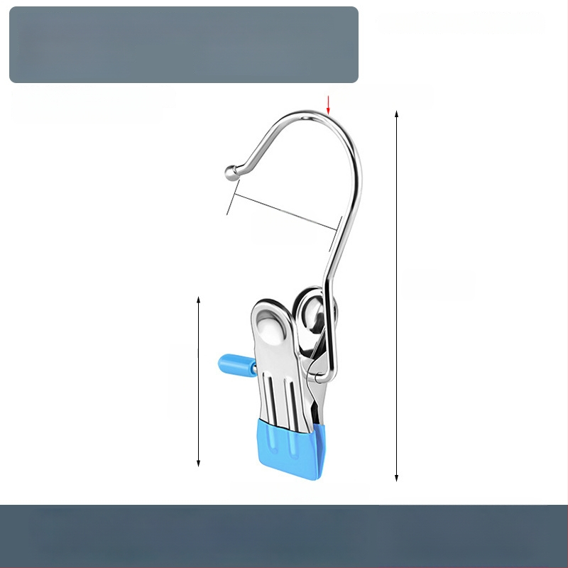 Nerūsējošā tērauda žāvēšanas skava ar āķi – daudzfunkcionāla skava biksēm, zeķēm un kreklām
