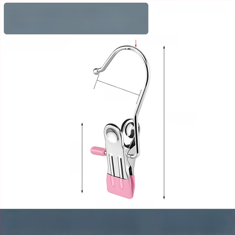 Nerūsējošā tērauda žāvēšanas skava ar āķi – daudzfunkcionāla skava biksēm, zeķēm un kreklām